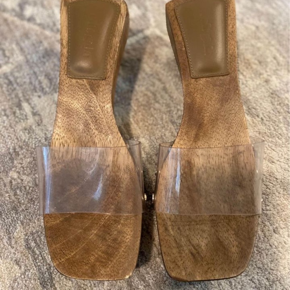 CULT GAIA Nia Wooden Spherical Heel Sandals 37.5 7.5